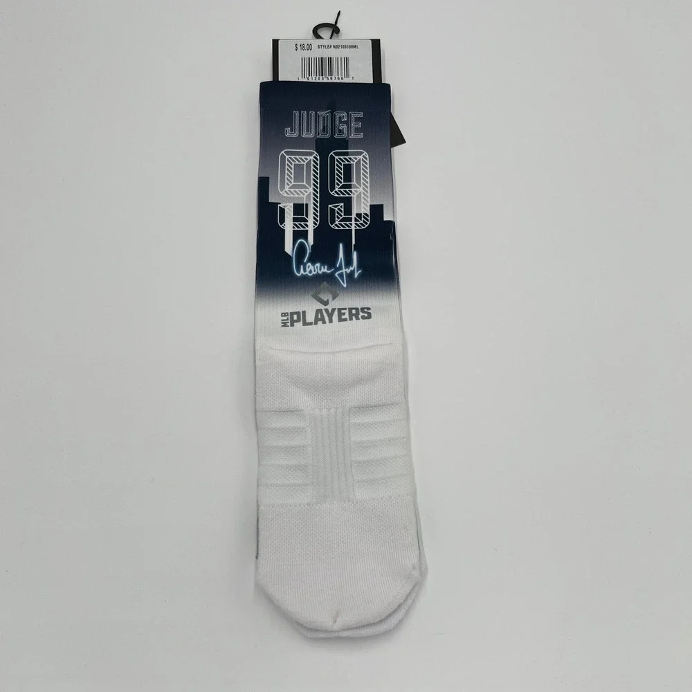 Strideline Aaron Judge New York Yankees‎ MLB Crew Socks Navy White Size M/L NWT